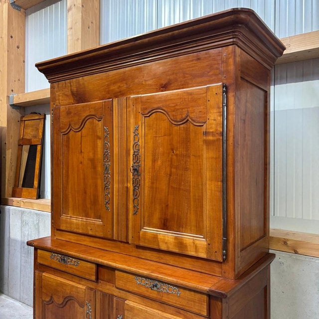 Antique Cabinet in Cherrywood, 1750s For Sale - Image 10 of 18