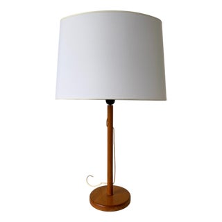 Oak Table Lamp, 1970s For Sale