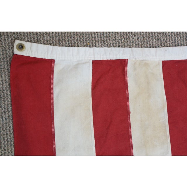 Mid 20th Century Large Mid Century Cotton 48 Star United States American Flag 54" X 84" For Sale - Image 5 of 13