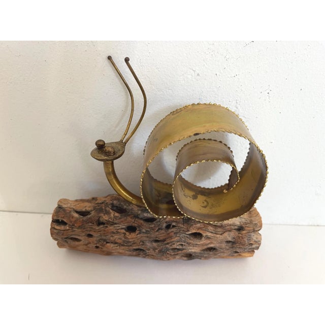 1970s Torch Cut Snail Sculpture For Sale - Image 15 of 18