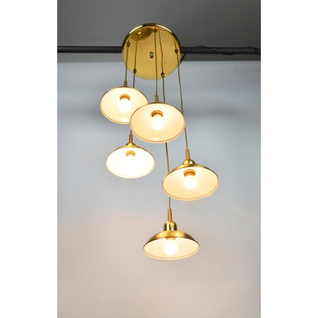 Gold Gold Cascade Lamp, 1980s For Sale - Image 8 of 14