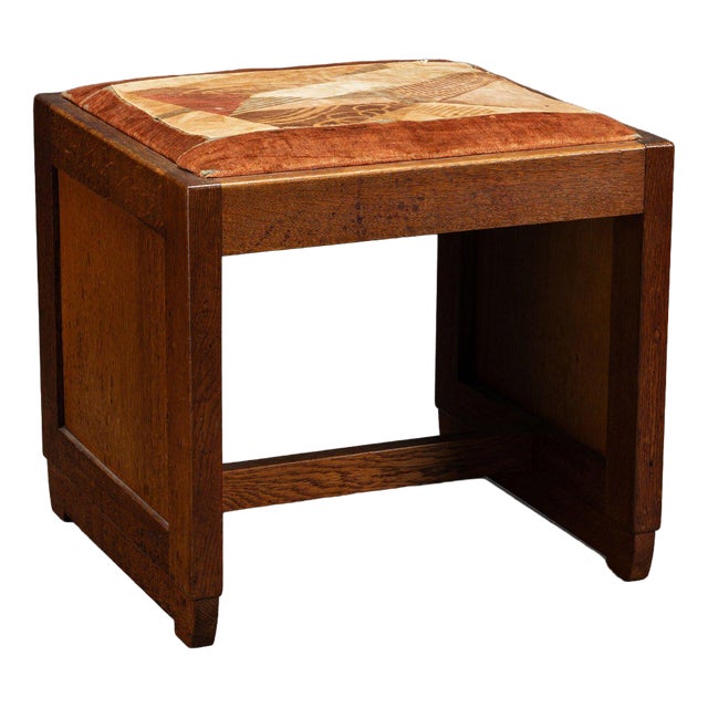 Vintage Art Deco Stool, 1930s For Sale