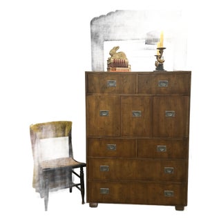 Henredon "Circa 76" Oak Tall Chest of Drawers For Sale