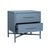 David Francis Verona Two-Drawer Nightstand, Regatta Blue For Sale - Image 4 of 4