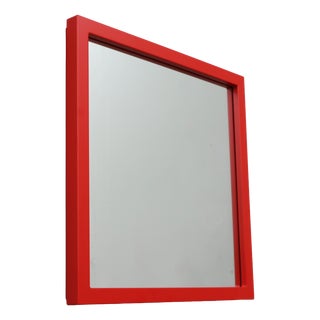 Mod. 4727 Red Mirror by Anna Castelli Ferrieri for Kartell, 1970s For Sale