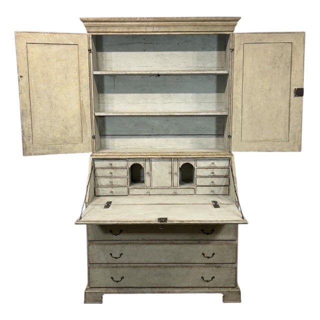 Early 19th Century Gustavian Style Cupboard Top Secretary Desk For Sale