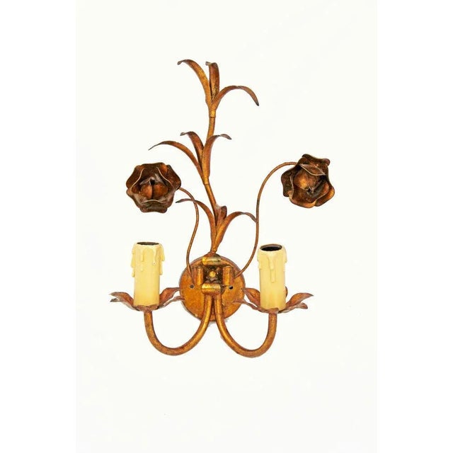Hollywood Regency Wall Lamp in Gilt Metal from Hans Kögl For Sale - Image 6 of 9