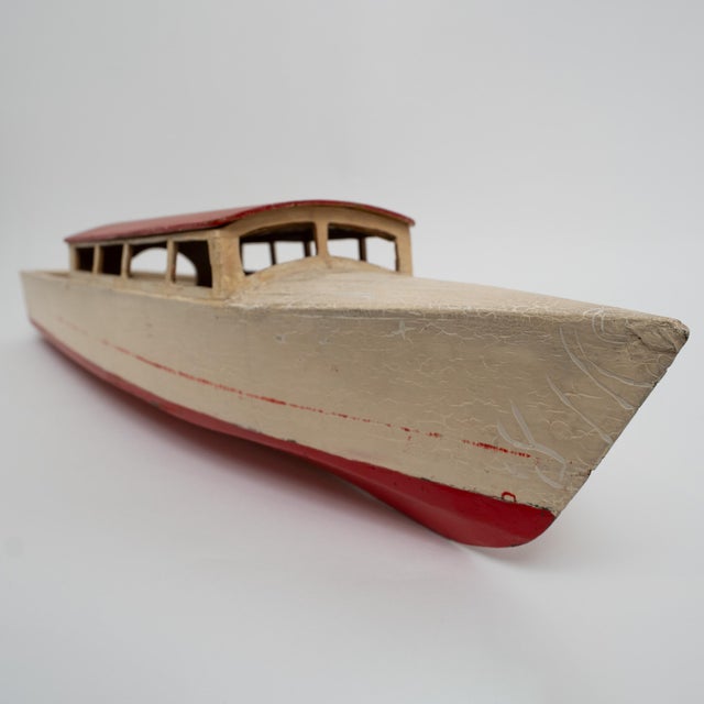 Early 19th Century Hand-Painted Pond Boat Model, Nautical Construction For Sale In New York - Image 6 of 15