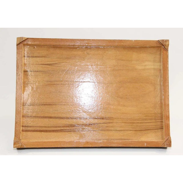 This is a vintage Persian style letter and penholder with 4 brass tips pen holder. The wooden base is khatam inlaid micro...