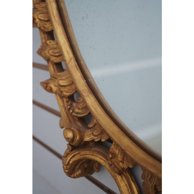 1990s Pair Mirror Fair Colonial Williamsburg Oval Looking Glass Mirrors For Sale - Image 5 of 12