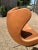 Fritz Hansen Egg Chair 07-'63 Cognac Camel Vintage Leather For Sale - Image 4 of 17
