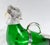 Silver-Plated Green Glass Walrus Decanter Bottle For Sale - Image 4 of 9