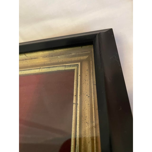 Late 19th Century 19th-Century Framed Hand-Painted Porcelain Plaque Portrait of Beatrice Cenci For Sale - Image 5 of 8
