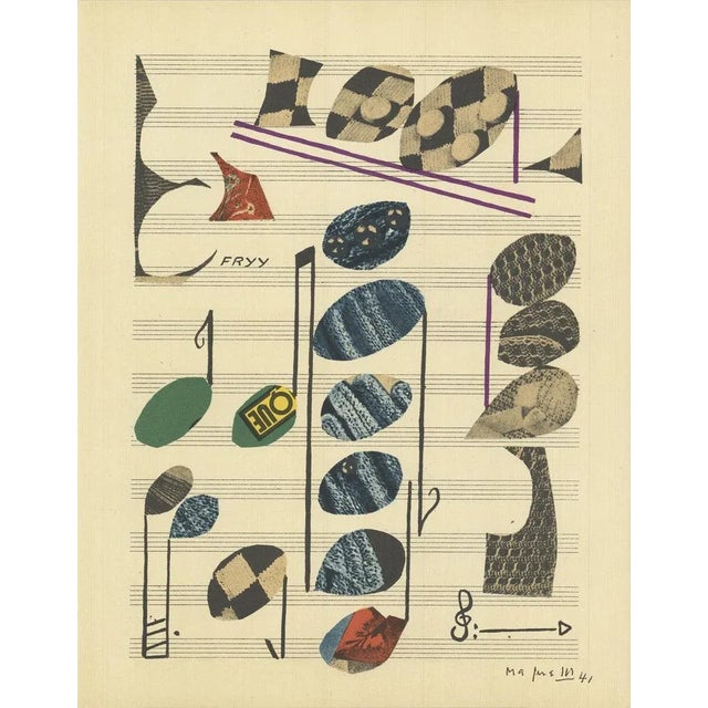 Artist: Alberto Magnelli Title: Musique Year: 1975 Signed: No Medium: Lithograph Paper Size: 12.25 x 9.5 inches ( 31.115 x...