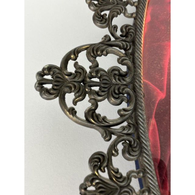 Antique Madonna with Illuminated Starry Sky and Bronze Frame, 1950s For Sale - Image 10 of 13