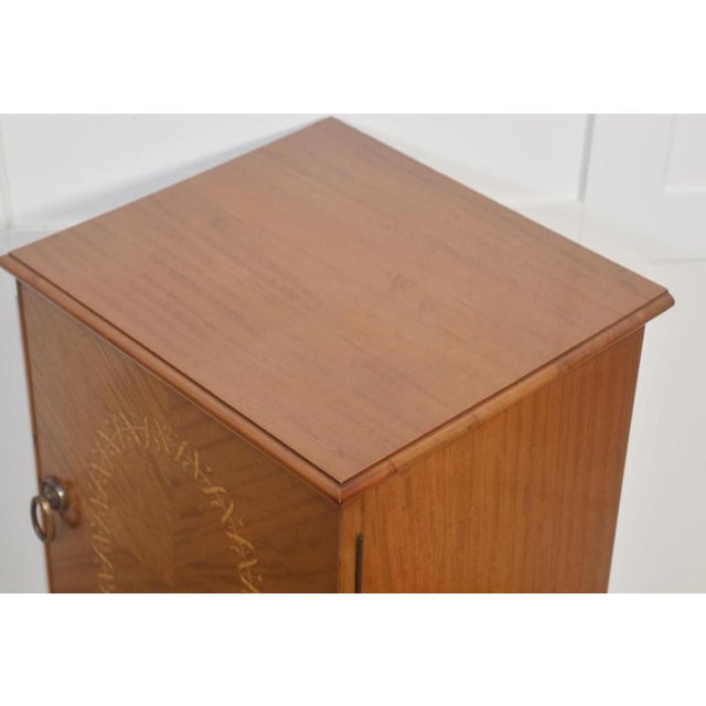 Satinwood Inlaid Bedside Cabinet, 1890s For Sale - Image 5 of 8