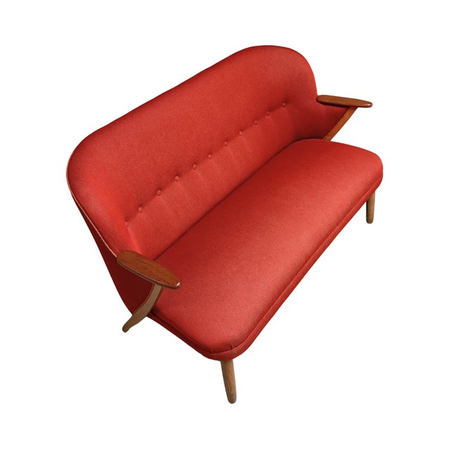 Chresten Findahl Brodersen Sofa, Teak, Oak, Denmark, 1950s, Attributed For Sale - Image 6 of 8