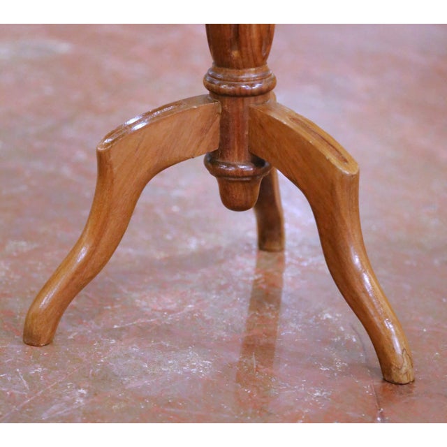 Wood Early 20th Century French Napoleon III Walnut Martini Tables With Marble Tops For Sale - Image 7 of 9