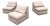 Postmodern Pink and Blue and Green Fabric Modular Sofa - 3 Pieces For Sale