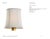 Visual Comfort Signature 5" Champagne Silk Soft Empire Shade Designer: Visual Comfort Signature Height: 5" Base: Shade...