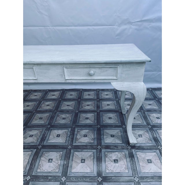White Chippendale Console Table in Wood, 1960s For Sale - Image 8 of 18