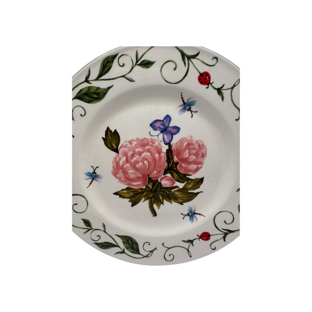 Vintage Botanical Garden Dinner Plates - A Pair For Sale In Birmingham - Image 6 of 12