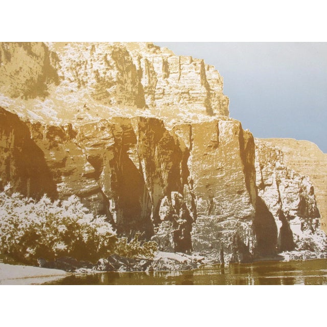 Paula Crane "Below Bright Angel" Signed & Numbered Art Etching of Canyons For Sale