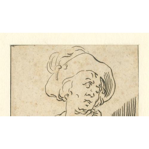 After Bloemaert, Study of Man with Jug, 1700s, Etching For Sale - Image 4 of 9