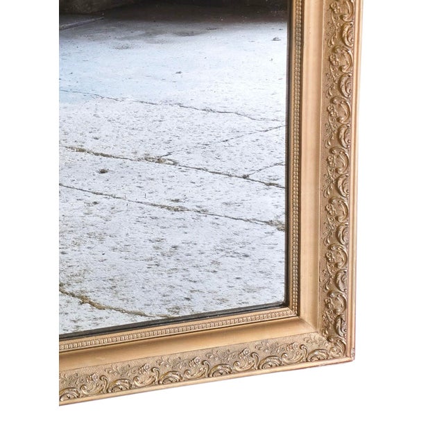 Large Antique Gilt Overmantle Wall Mirror, 1900s For Sale - Image 5 of 8