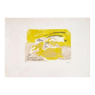 1974 Monique Pehem (Breton-Prouté) Remous Signed Linocut For Sale