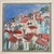 Landscape, Clay Roofs, Original Painting on Canvas For Sale