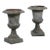 Vintage French Neoclassical 19" Cast Iron Garden Urns-A Pair For Sale
