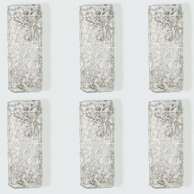 Textured Clear Glass Wall Sconce, 1960 For Sale - Image 13 of 17