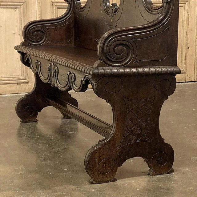 19th Century Italian Hall Bench For Sale - Image 10 of 12