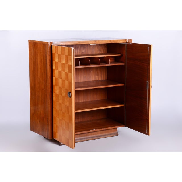 1930s Art Deco Maple Wardrobe by J. Halabala for Up Zavody, Czech, 1930s For Sale - Image 5 of 16
