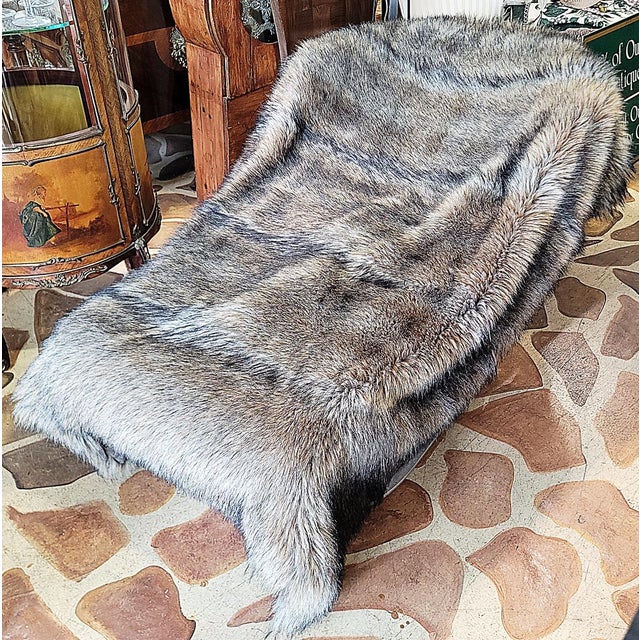 Restoration Hardware Faux Fur Bear Throw by Restoration Hardware For Sale - Image 4 of 12