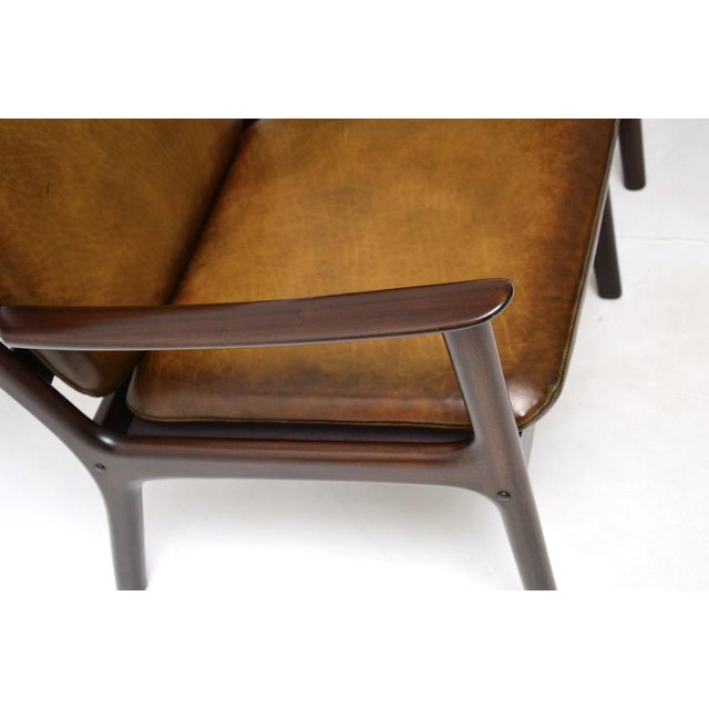 Vintage Danish Leather Armchairs from Ole Wanscher, 1960s, Set of 2 For Sale - Image 10 of 14