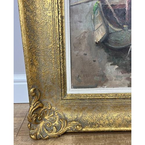 Coastal Boats, Oil, Framed For Sale - Image 3 of 17