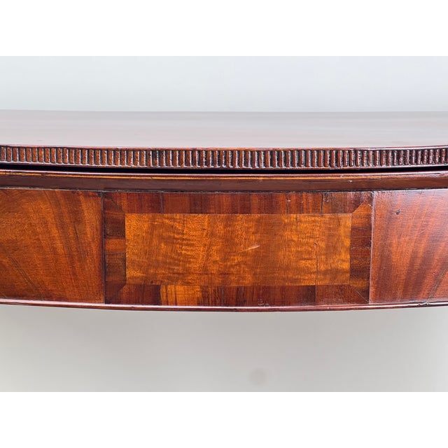 Antique Mahogany Sheraton Game Table With Serpentine Front C. Early 19th Century For Sale - Image 4 of 9