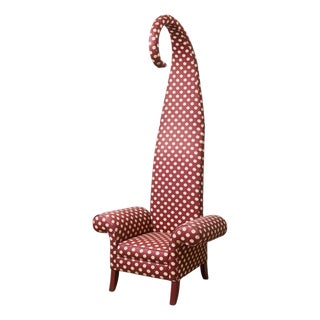 Mid 20th Century Curved Sculptural Polkadot Art Sculpture Chair For Sale