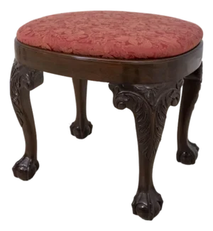 Winterthur Style Mahogany Ball & Claw Ottoman