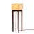 Wood Handmade Black Walnut Floor Lamp With Natural Rawhide Shade — Mid-Century Modern Standing Lamp For Sale - Image 7 of 8