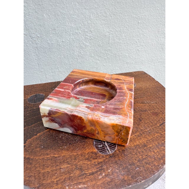 Mid 20th Century Vintage Italian Onyx Stone Catchall Trinket Tray, a Pair — Mid-Century Modern For Sale - Image 5 of 8