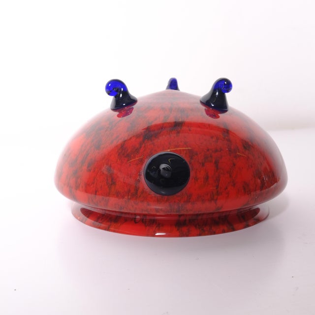 Black Art Deco Murano Glass Vase, 1990s For Sale - Image 8 of 11