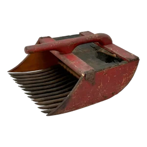 Antique American Massachusetts Wood & Steel Cranberry Rake - Scoop in Wonderful Rustic Original Red Paint