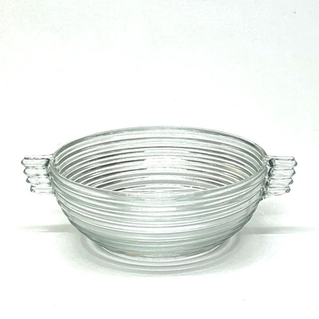 Clear Ribbed Glass Manhattan Serving Bowls by Anchor Hocking - Set of 4 For Sale - Image 10 of 12