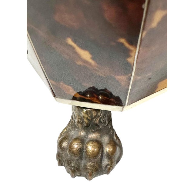 Early 19th Century Immaculate Faux Tortoiseshell Tea Caddy For Sale - Image 11 of 12
