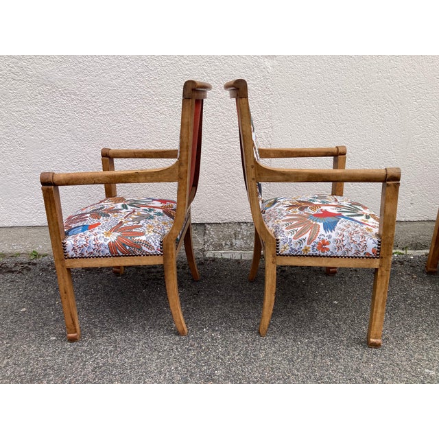 White Reupholstered Armchairs, Set of 4 For Sale - Image 8 of 17