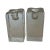 1980s 1980s Scandinavian Brutalist–Postmodern Iron & Ice Glass Candle Holders For Sale - Image 5 of 7