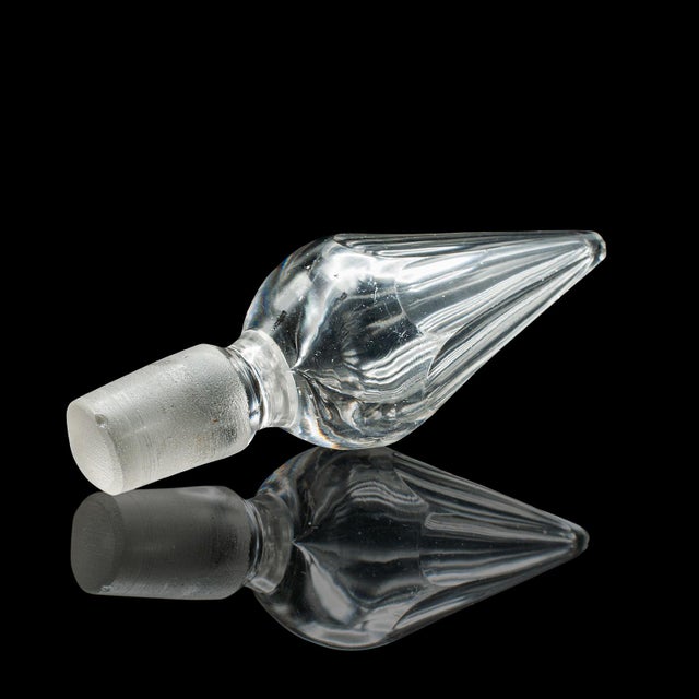 Vintage Port Decanter, English, Glass, Spirit Vessel, Hallmarked Silver, 1928 For Sale - Image 11 of 12